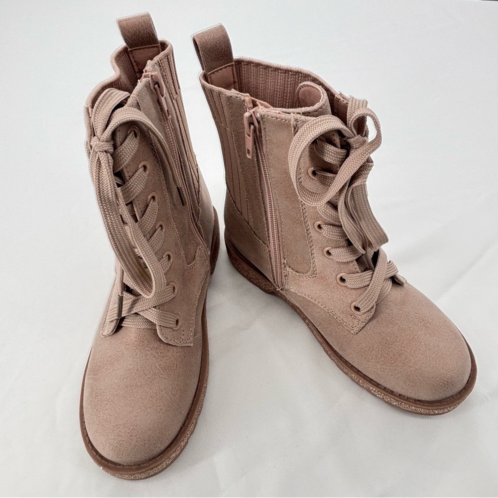 Mia Kids Girls’ Everli Glitter Combat Boot in Blush Size 13 w Side Zipper NWOT - Picture 13 of 14